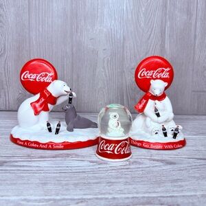 Have a coke Hamilton polar bear coke and snow globe collection Christmas figure